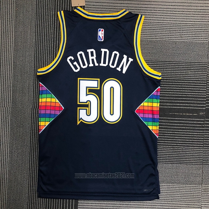 Camiseta Denver Nuggets Aaron Gordon #50 Ciudad 2021-22 Azul